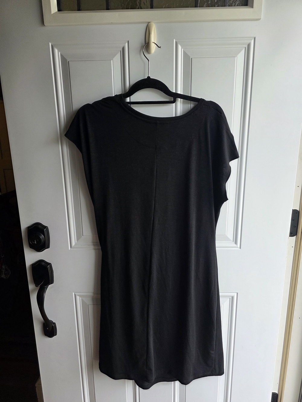 Nicole Miller Black Short Sleeve Knot Front Dress